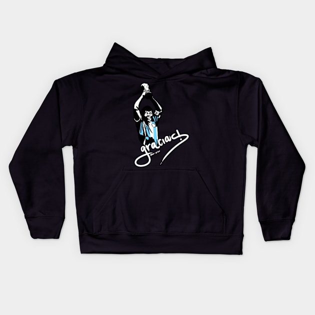 RIP Maradona Kids Hoodie by hiphopshark